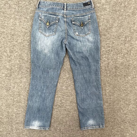 Simply Vera Vera Wang Women's Sz 6 Straight Cut Mid Wash Jeans - Flaws See Pics - Picture 2 of 16